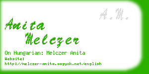 anita melczer business card